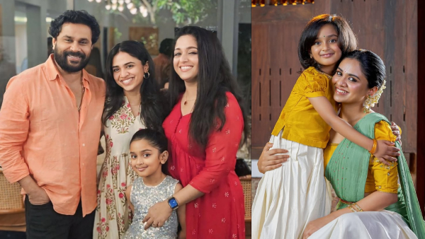 Dileep and family  Meenakshi with Mahalakshmi