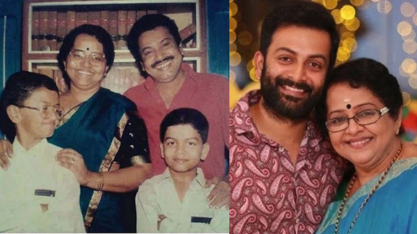 Sukumaran and family  Prithviraj with mom Mallika