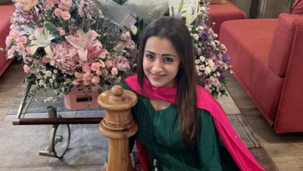 Trisha at her residence