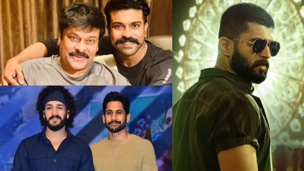 Chiranjeevi and Ram Charan Naga Chaitanya and Akhil Vijay Deverakonda Chiranjeevi and Ram Charan Naga Chaitanya and Akhil Vijay Deverakonda