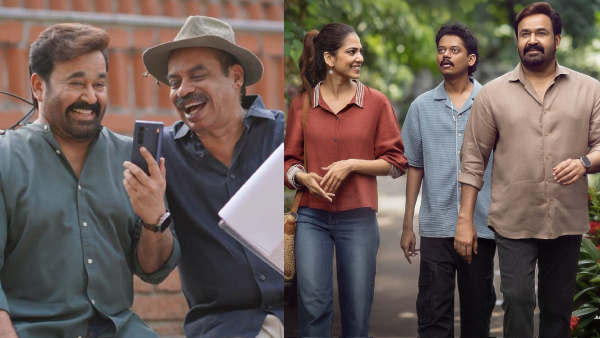 Mohanlal and Sathyan Anthikad  Hridayapoorvam poster