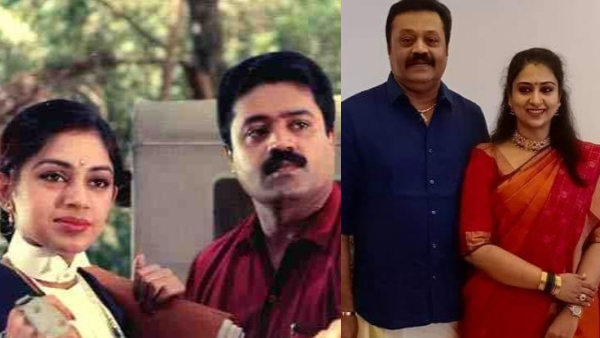 Suresh Gopi and Shobana  the actor with wife Radhika