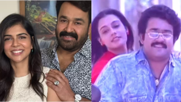 Kalyani Priyadarshan and Lissy with Mohanlal