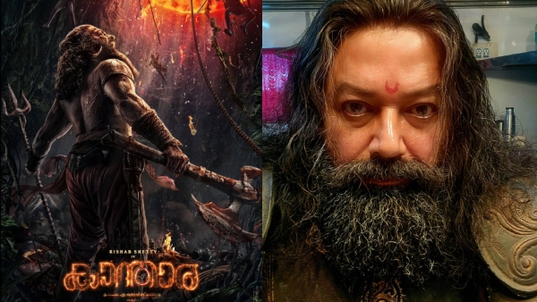 Kantara poster and Jayaram s look in the film