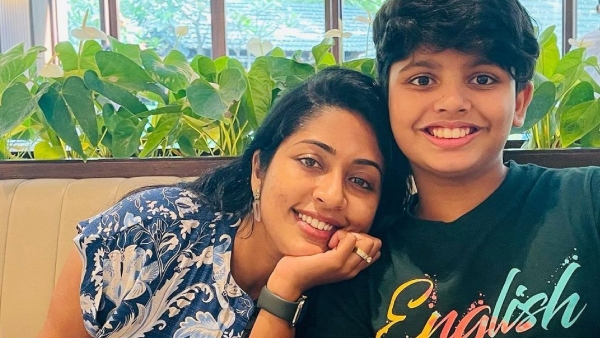 Navya Nair with her son Sai Krishna