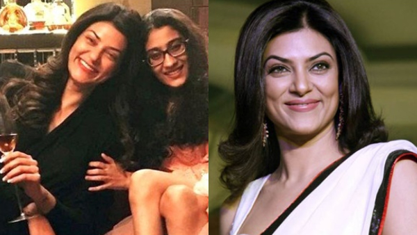 Sushmita Sen with her daughters Sushmita Sen with her daughters