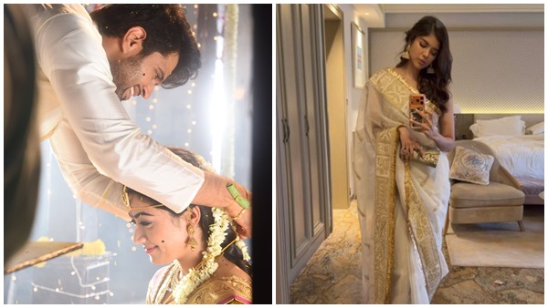 Kalyani Priyadarshan attending Virosh wedding Kalyani Priyadarshan attending Virosh wedding