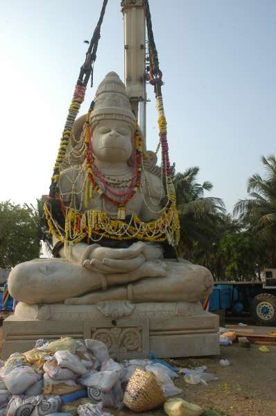 Anjaneyar Statue Erected At Temple Built By Actor Arjun