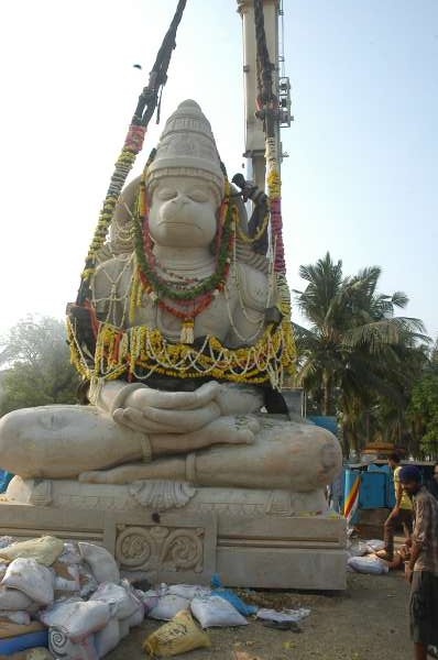 Anjaneyar Statue Erected At Temple Built By Actor Arjun
