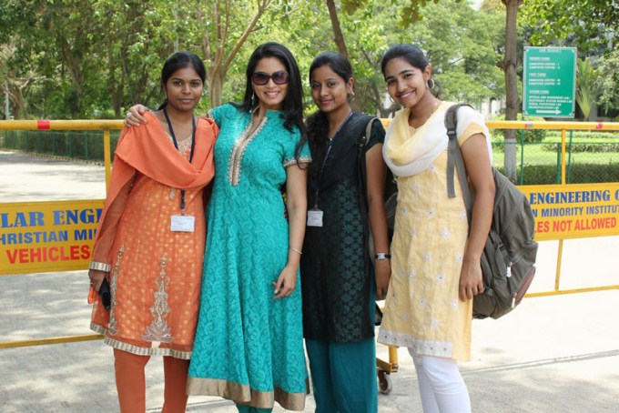 Actress Pooja in panimalar college