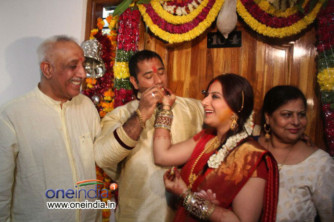 Pooja Gandhi and Anand Gowda Engagement