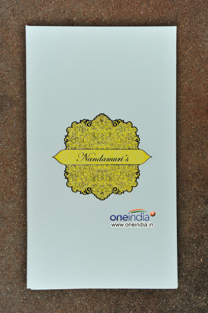 Balakrishna Daughter Tejaswini Wedding Invitation Card