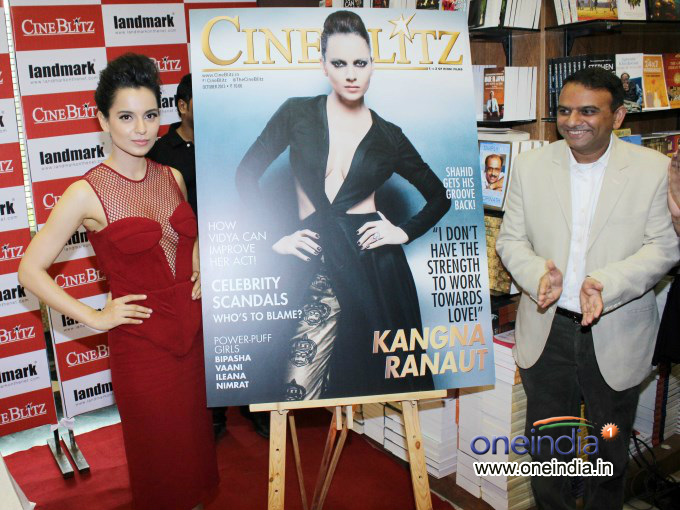 Kangna Ranaut unveils Cine Blitz October 2013 issue