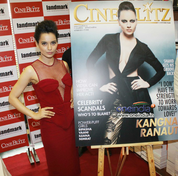 Kangna Ranaut unveils Cine Blitz October 2013 issue