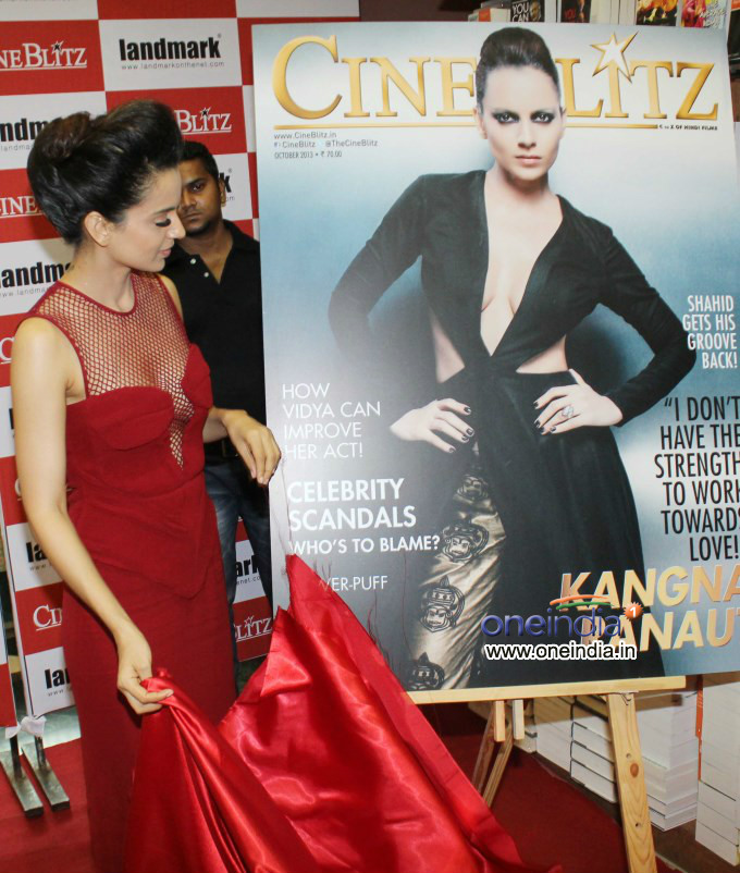 Kangna Ranaut unveils Cine Blitz October 2013 issue