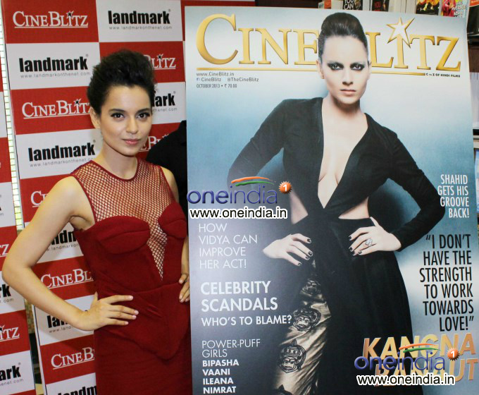 Kangna Ranaut unveils Cine Blitz October 2013 issue