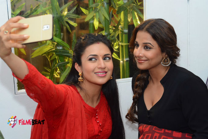 Vidya Balan on the sets of Ye Hai Mohabbatein