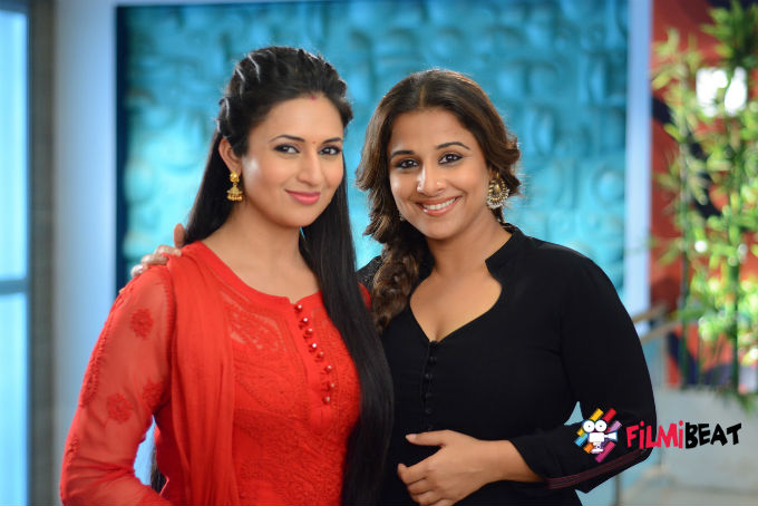 Vidya Balan on the sets of Ye Hai Mohabbatein