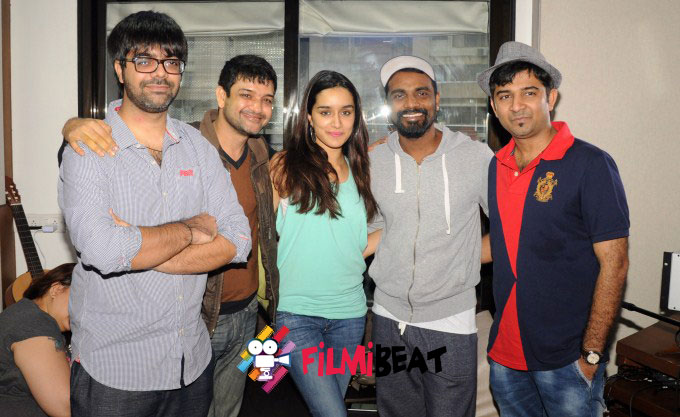 Actor Shraddha Kapoor at song recording for ABCD 2