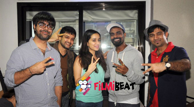 Actor Shraddha Kapoor at song recording for ABCD 2