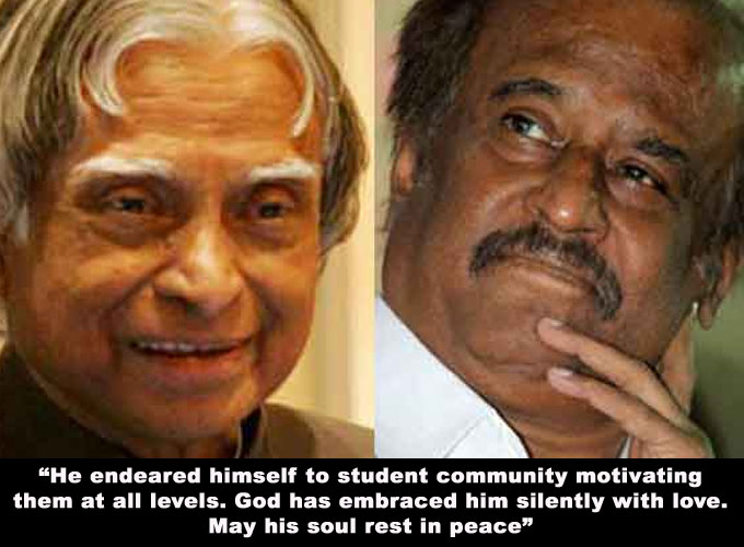 Celebrities Pay Homage To APJ Abdul Kalam