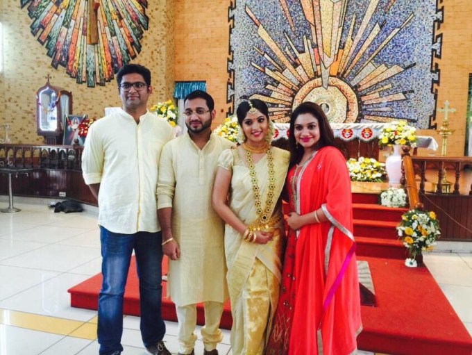 Actress Muktha Bhanu Wedding Reception