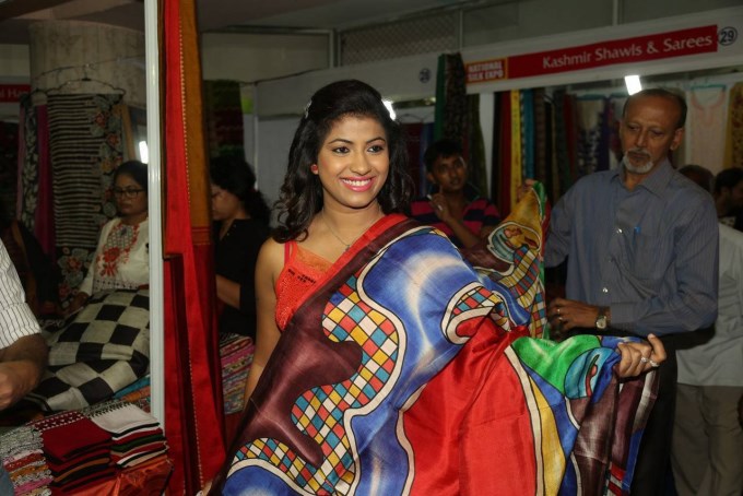 Geethanjali At National Silk Expo Launch