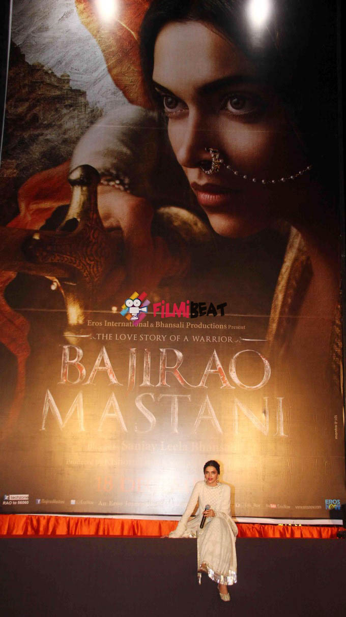 Deepika Padukone Launches Bajirao Mastani Poster
