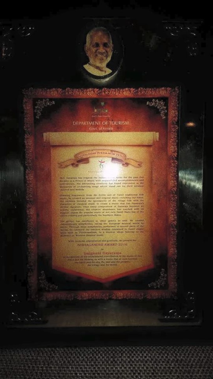 Kerala State Govt Honors Ilayaraja With Nishagandhi Puraskaram