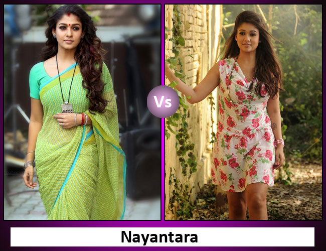 South Indian Actress In Traditional Dress V/s Western Dress