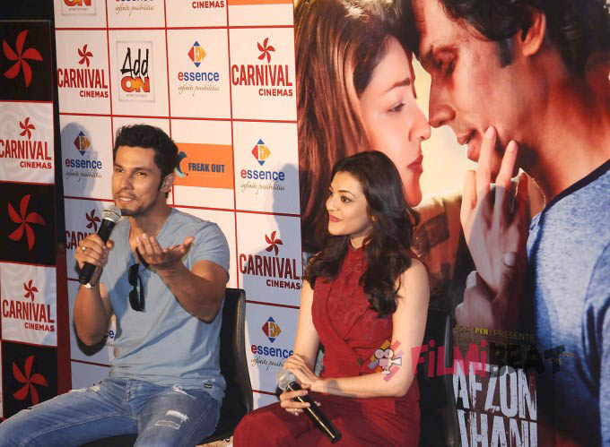 Randeep Hooda And Kajal Aggarwal Promote Do Lafzon Ki Kahani At New Delhi