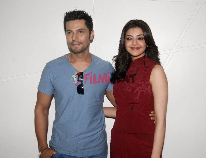 Randeep Hooda And Kajal Aggarwal Promote Do Lafzon Ki Kahani At New Delhi