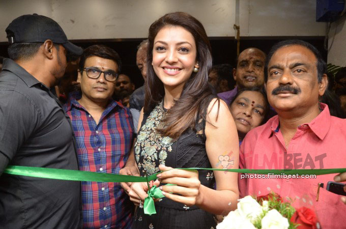 Kajal Aggarwal Launches Bahar Cafe At Madinaguda