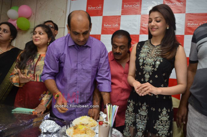 Kajal Aggarwal Launches Bahar Cafe At Madinaguda