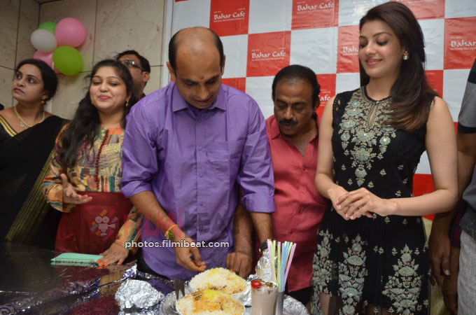 Kajal Aggarwal Launches Bahar Cafe At Madinaguda