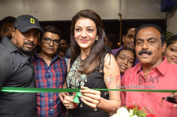 Kajal Aggarwal Launches Bahar Cafe At Madinaguda