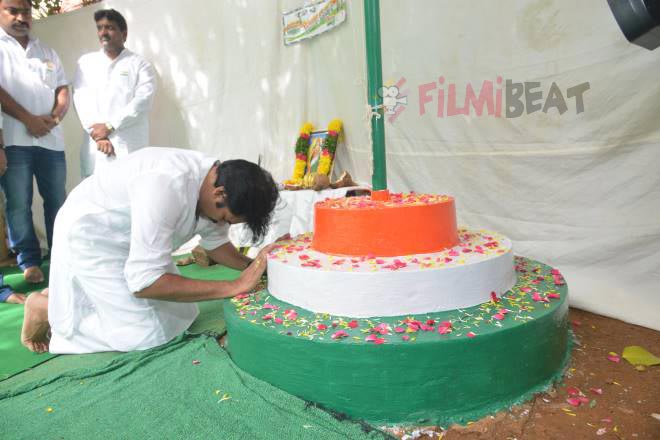 Pawan kalyan Flag Hoisting At Janasena Party Office