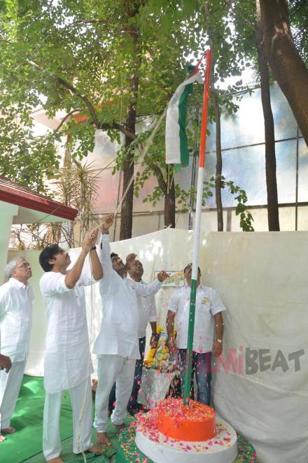 Pawan kalyan Flag Hoisting At Janasena Party Office
