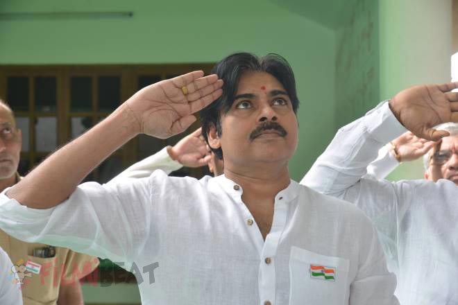 Pawan kalyan Flag Hoisting At Janasena Party Office
