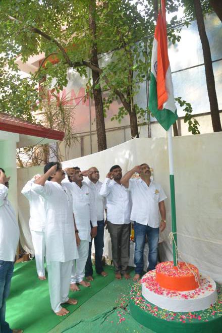 Pawan kalyan Flag Hoisting At Janasena Party Office
