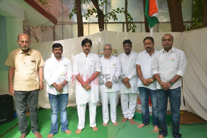 Pawan kalyan Flag Hoisting At Janasena Party Office