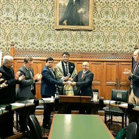 Darshan Thoogudeep Receives The Global Diversity Award From UK Parliament