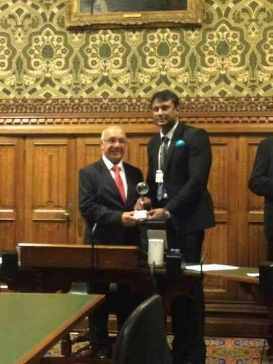 Darshan Thoogudeep Receives The Global Diversity Award From UK Parliament