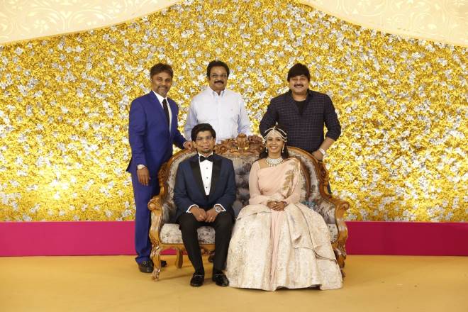 Kamala Theatre Owner Nagu Chidambaram's Son N.Surya Chidambaram & Meenu Lakshmanan Wedding Reception