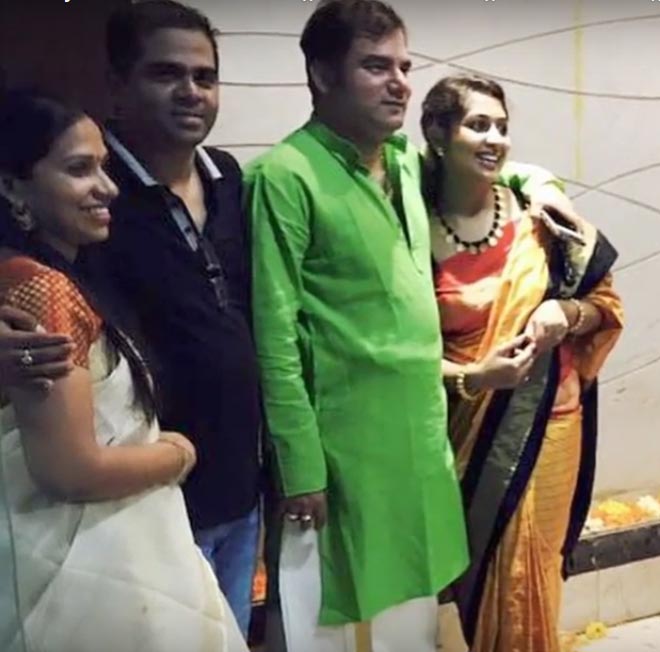 Navya Nair With Her Family