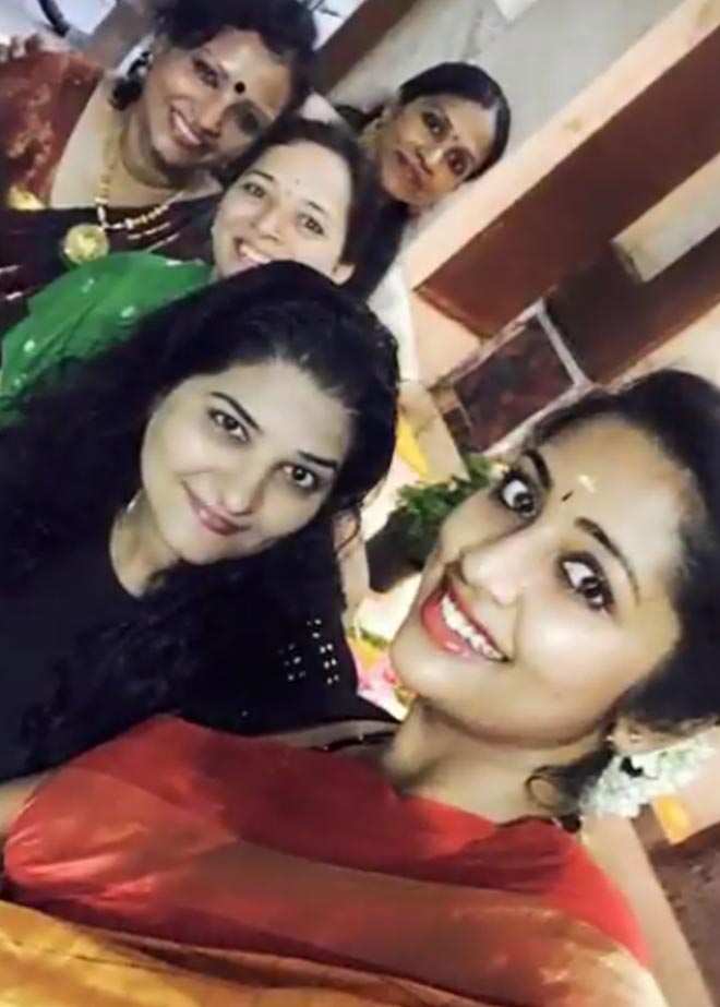 Navya Nair With Her Family