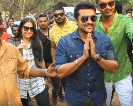 Tamil Actor Suriya & Jyothika In Kerala