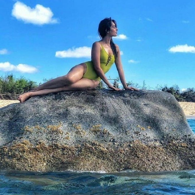 Miss World Manushi Chillar Raises The Heat In Bikini
