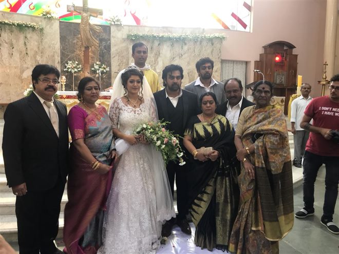 Chiranjeevi Sarja And Meghana Raj Christian Wedding