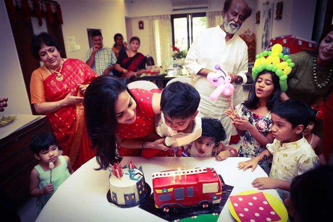 Rajinikanth Grandson Ved Birthday Celebration